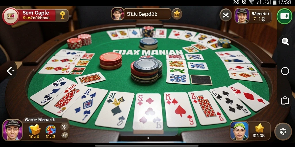 Tampilan gameplay seru dari aplikasi Gaple 8II.