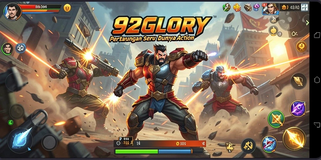 Screenshot utama <strong>92GLORY</strong> yang menunjukkan aksi seru dalam permainan.