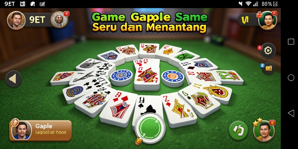 Tampilan gameplay seru di <strong>9ET</strong> saat bermain Gaple.