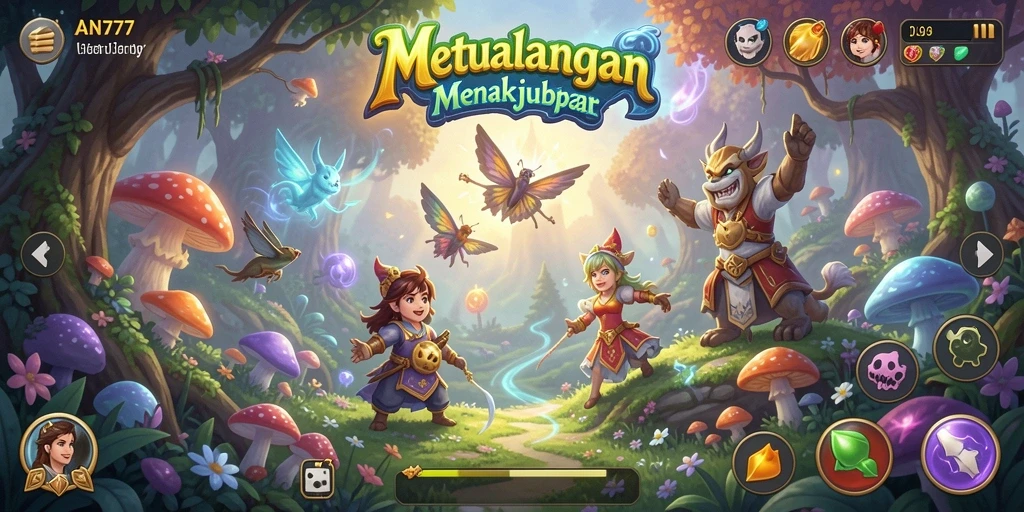 Screenshot AN777 menampilkan aksi petualangan yang mendebarkan.