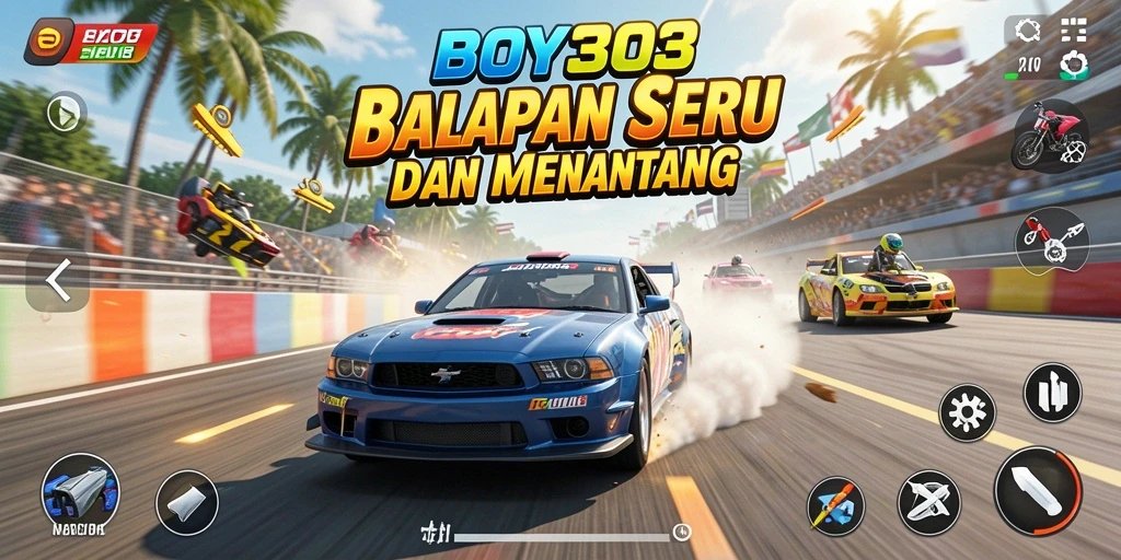 Tampilkan aksi balap yang mendebarkan dalam BOY303.