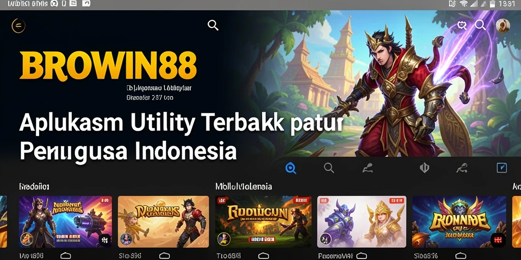 Tampilan antarmuka pengguna BROWIN88 yang sederhana dan efisien.