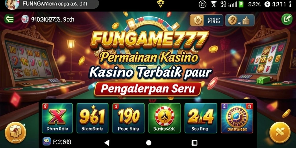 Tampilan gameplay Kasino FUNGAME777 yang mengasyikkan dan penuh warna.