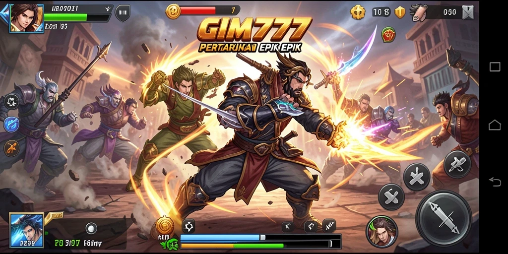 Gameplay GIM777 yang mendebarkan dengan pertarungan seru.