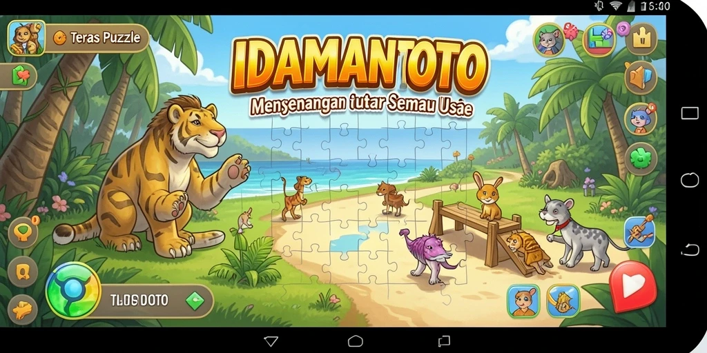 Tampilan gameplay menarik dari IDAMANTOTO dengan berbagai teka-teki.