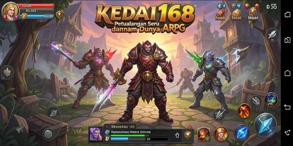 Gameplay ARPG yang mendebarkan dengan pertarungan yang intens.