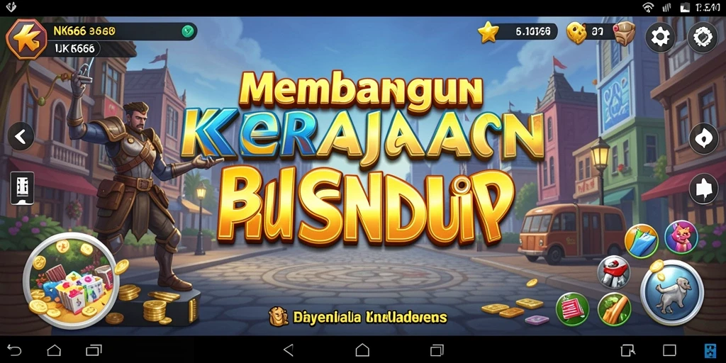 Tampilan gameplay NK666 yang menggambarkan manajemen bisnis yang mendebarkan.