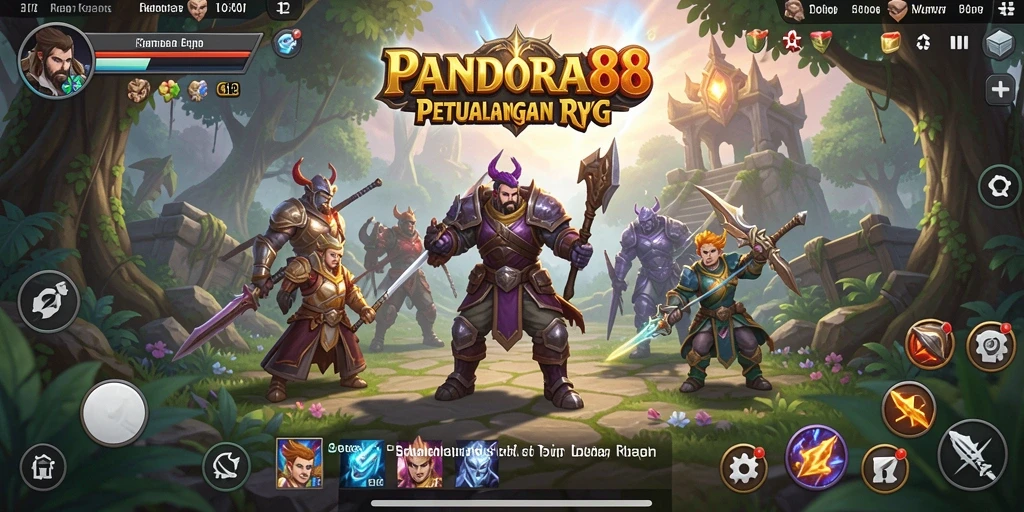 Tangkapan layar PANDORA88 menampilkan gameplay RPG yang mendebarkan dan interaksi karakter.
