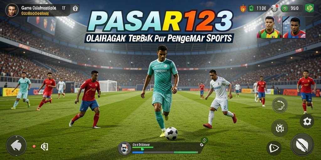 Tangkapan layar menampilkan aksi seru dalam permainan olahraga PASAR123.