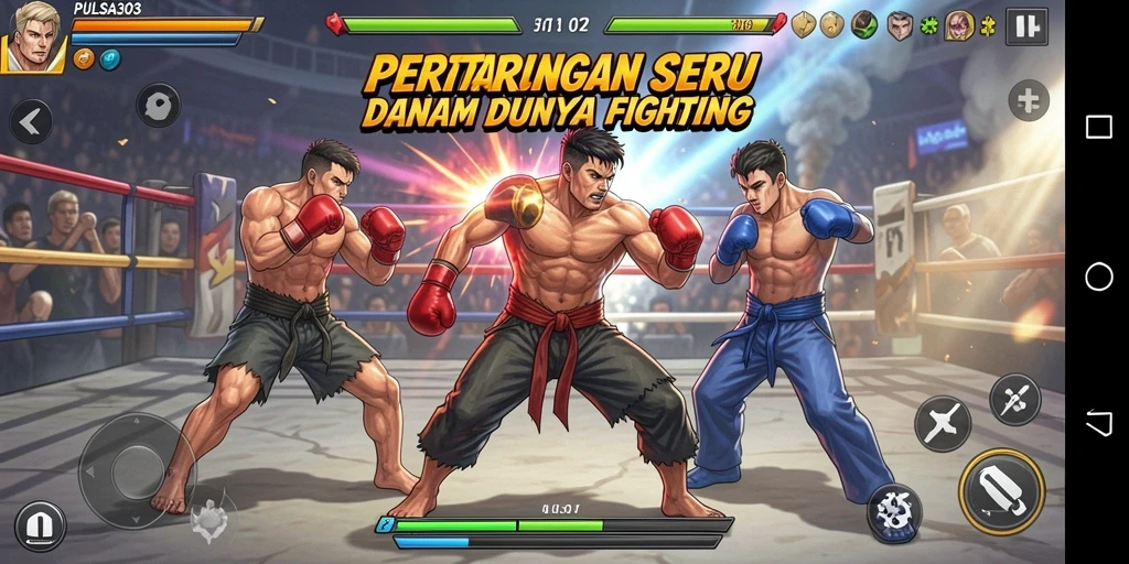 Screenshot PULSA303 menampilkan aksi pertarungan yang intens dan mendebarkan.
