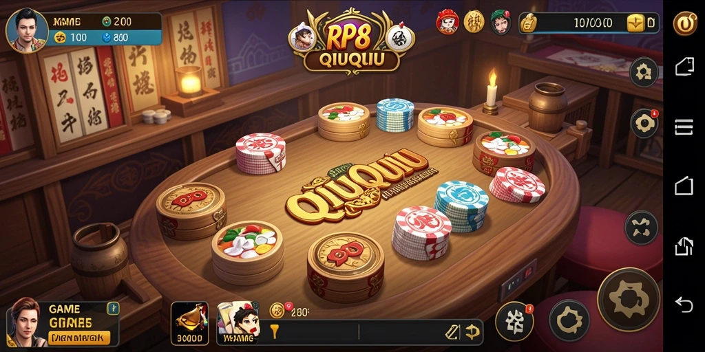 Gameplay QiuQiu yang seru dan interaktif di RP8.