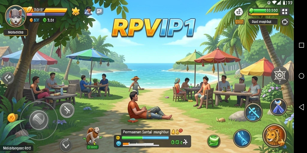 Tangkapan layar <strong>RPVIP1</strong> menampilkan gameplay yang seru dan penuh warna.