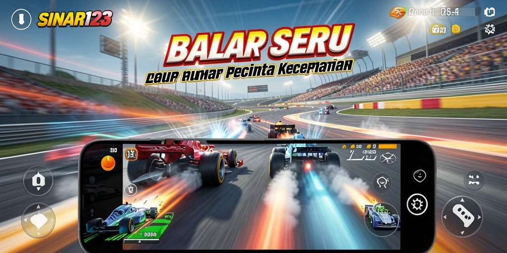 Tampilan gameplay balapan yang mendebarkan di SINAR123.