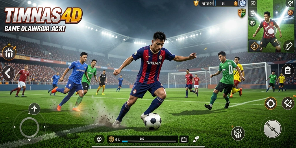 Tangkapan layar utama TIMNAS4D menampilkan pertandingan sepakbola yang penuh aksi.