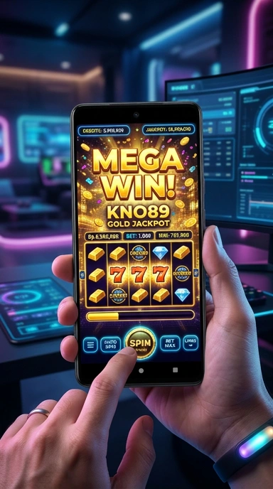 Screenshot aplikasi kno89 yang menunjukkan proses pengunduhan yang mudah.